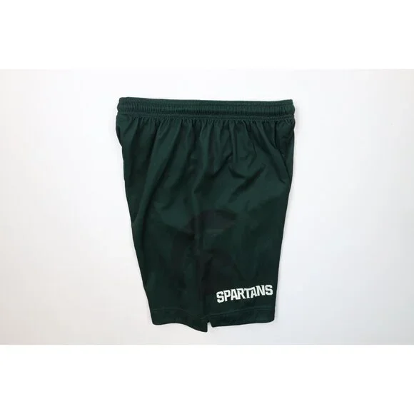 Nike Mens L Team Issued Michigan State University Basketball Shorts Green USA